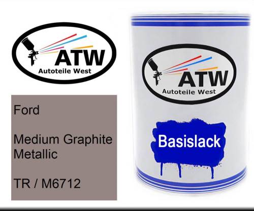 Ford, Medium Graphite Metallic, TR / M6712: 500ml Lackdose, von ATW Autoteile West.